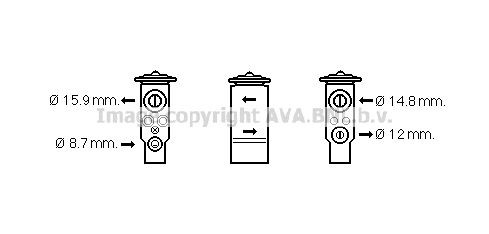 PRASCO AC expansion valve Article number: MT1253 cheaply