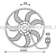 PRASCO Fan, radiator Article number: OL7657 cheaply