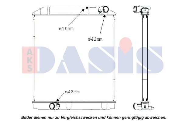 AKS DASIS Engine radiator Article number: 210259N cheaply