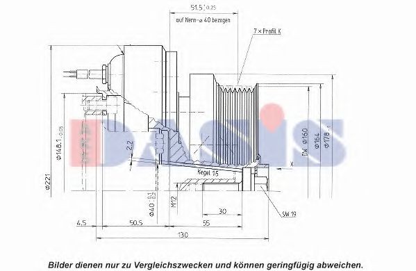 AKS DASIS AC compressor clutch Article number: 851196N cheaply