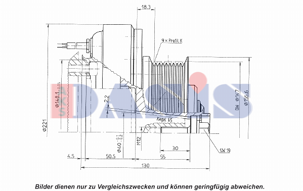 AKS DASIS AC compressor clutch Article number: 851208N cheaply