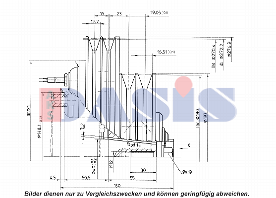 AKS DASIS AC compressor clutch Article number: 851270N cheaply
