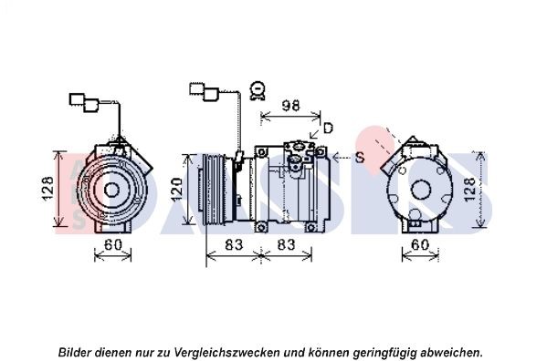 AKS DASIS Air conditioning compressor Article number: 851969N cheaply