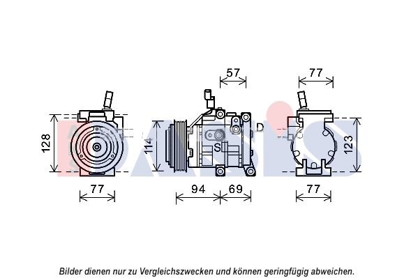 AKS DASIS Air conditioning compressor Article number: 852668N cheaply