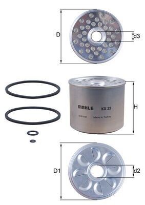 KNECHT Fuel filter Article number: KX 23D cheaply