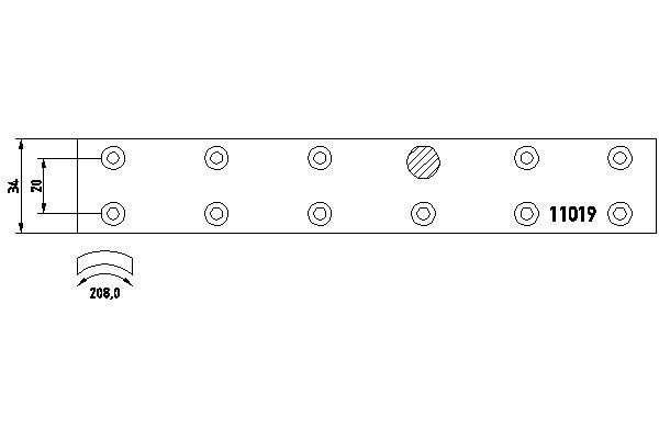 TEXTAR Brake Lining Kit, drum brake Article number: 1101902 cheaply