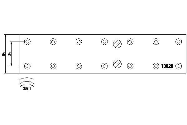 TEXTAR Brake Lining Kit, drum brake Article number: 1302002 cheaply