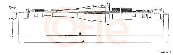 COFLE Speedometer cable Article number: S24020 cheaply