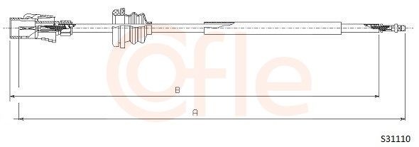COFLE Speedometer cable Article number: S31110 cheaply