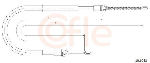 COFLE Hand brake cable Article number: 10.6033 cheaply