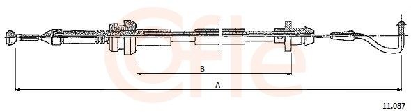 COFLE Throttle cable Article number: 11.087 cheaply