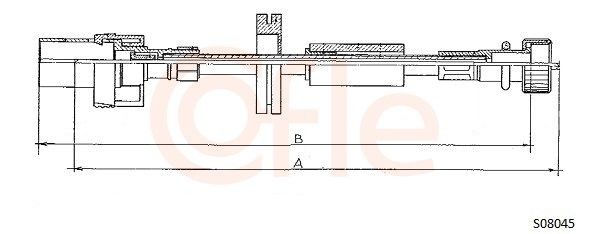 COFLE Speedometer cable Article number: S08045 cheaply