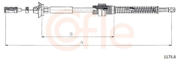COFLE Gaskabel Varenummer: 1173.8 billige