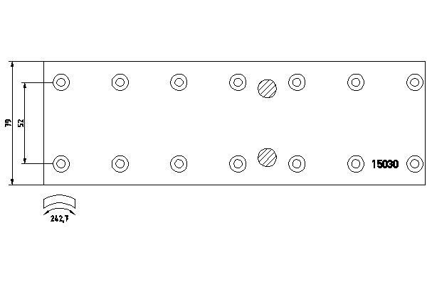 TEXTAR Brake Lining Kit, drum brake Article number: 1503003 cheaply