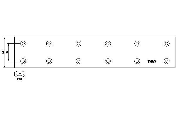 TEXTAR Brake Lining Kit, drum brake Article number: 1509901 cheaply