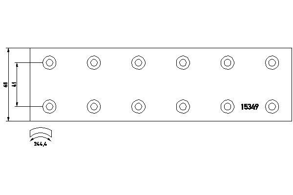 TEXTAR Brake Lining Kit, drum brake Article number: 1534906 cheaply