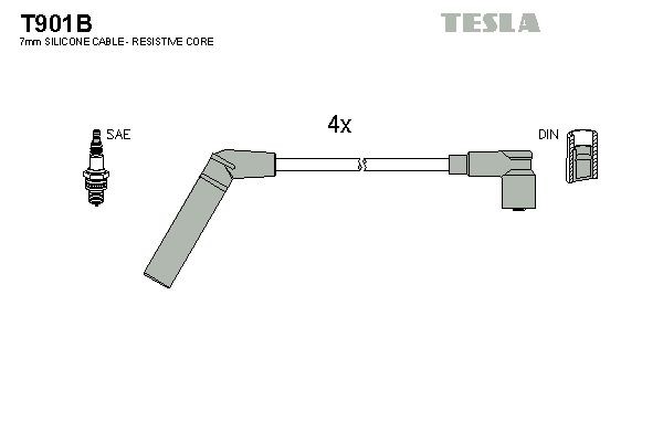 TESLA Tændkabelsæt Varenummer: T901B billige