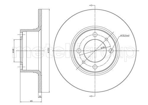 METELLI Brake disc Article number: 23-0043 cheaply