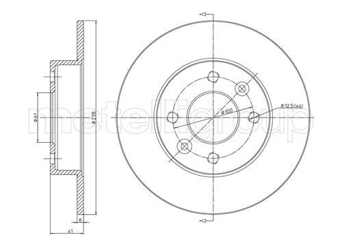 METELLI Brake disc Article number: 23-0107 cheaply
