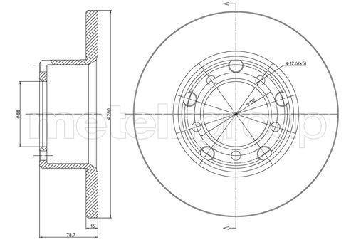 METELLI Brake disc Article number: 23-0116 cheaply