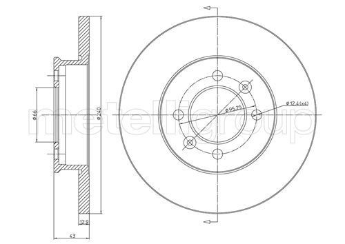 METELLI Brake disc Article number: 23-0136 cheaply