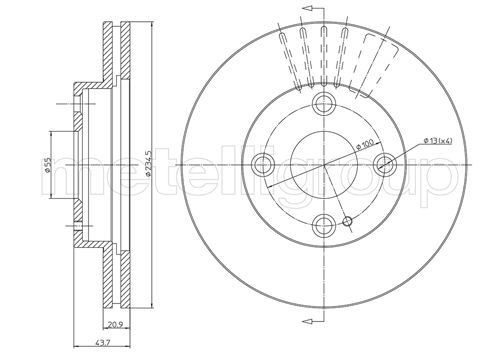 METELLI Brake disc Article number: 23-0291 cheaply