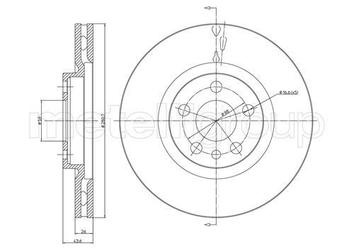 METELLI Brake disc Article number: 23-0338 cheaply