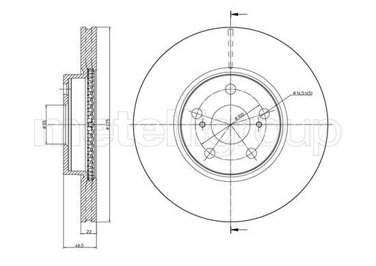 METELLI Brake disc Article number: 23-1308C cheaply