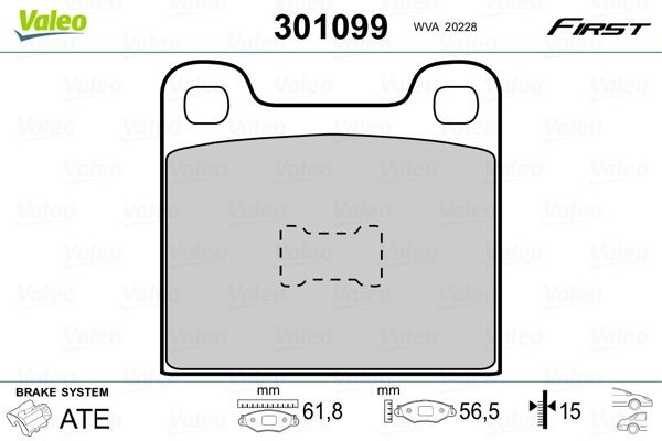 VALEO Piduriklotsid Artikli number: 301099 soodsalt