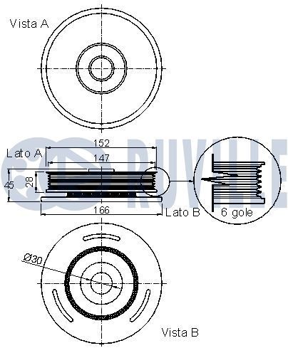 RUVILLE Crankshaft pulley Article number: 515410 cheaply