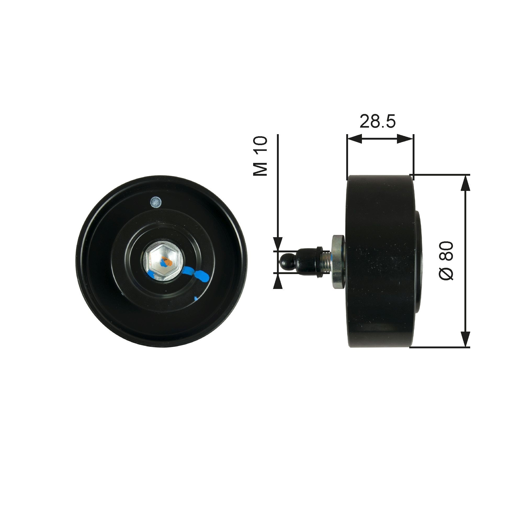 GATES Deflection / Guide Pulley, v-ribbed belt Article number: T36334 cheaply