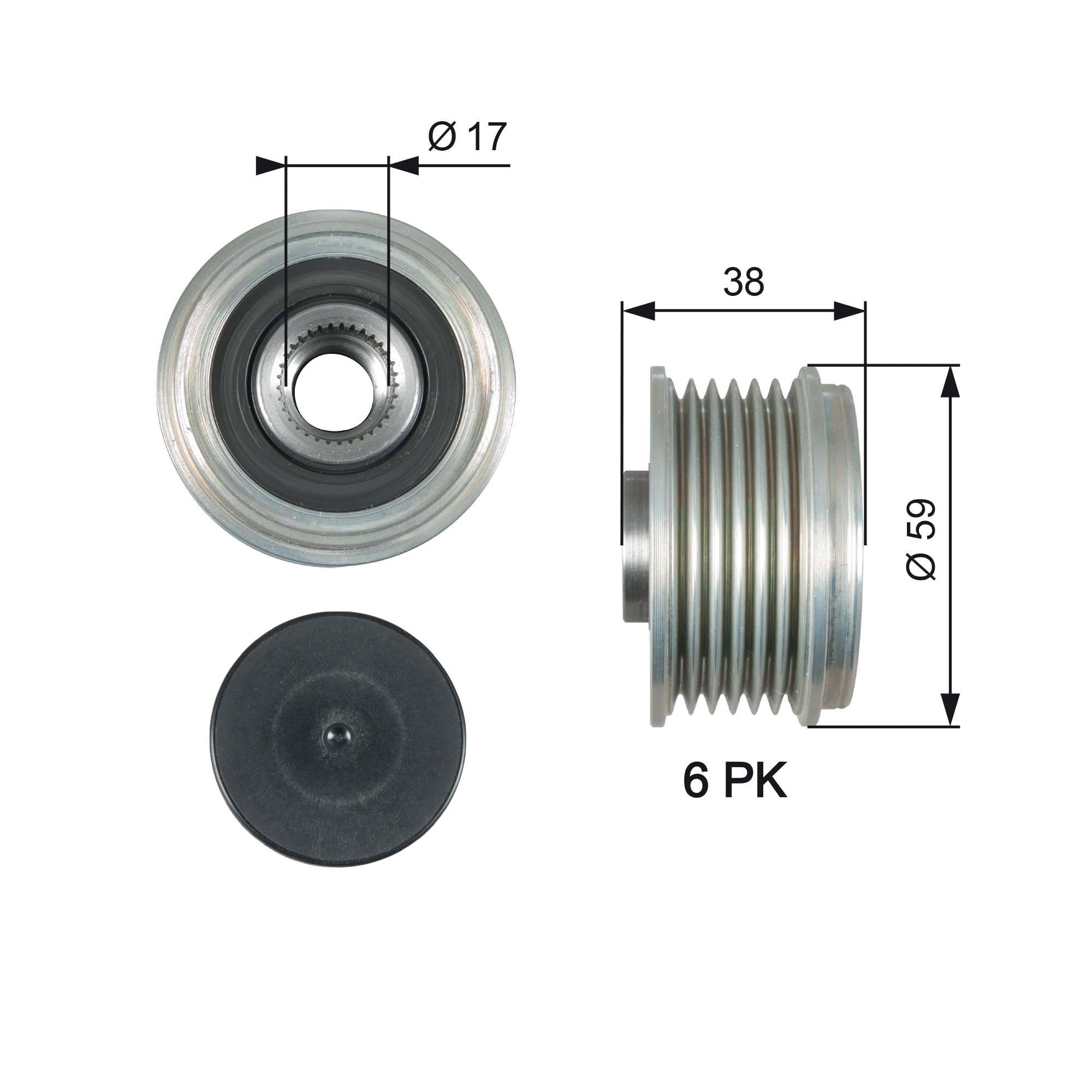 GATES Alternator Freewheel Clutch Article number: OAP7177 cheaply