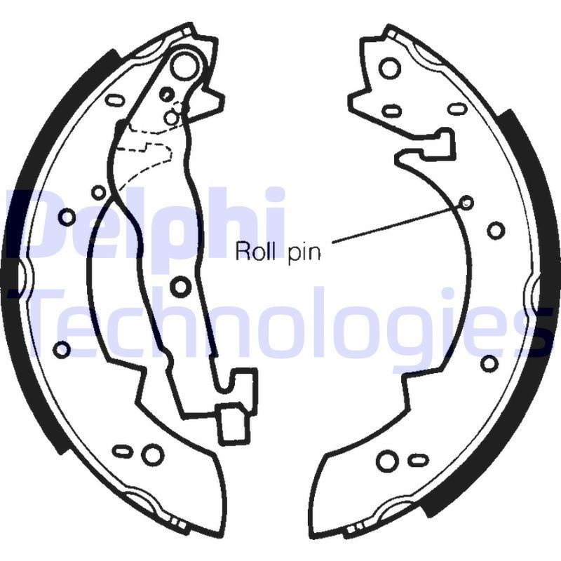 DELPHI Brake Shoe Set Article number: LS1282 cheaply