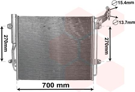 VAN WEZEL Air conditioning condenser Article number: 58005324 cheaply