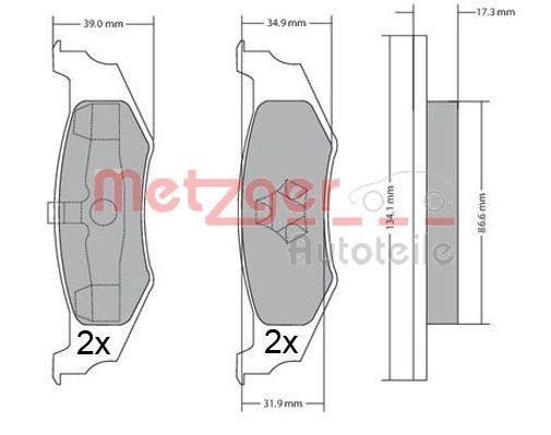 METZGER Piduriklotsid Artikli number: 1170320 soodsalt
