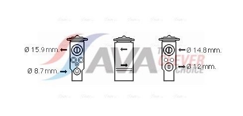 AVA COOLING SYSTEMS AC expansion valve Article number: MT1253 cheaply