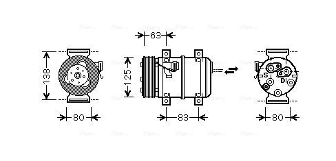 AVA COOLING SYSTEMS AC expansion valve Article number: MZ1271 cheaply