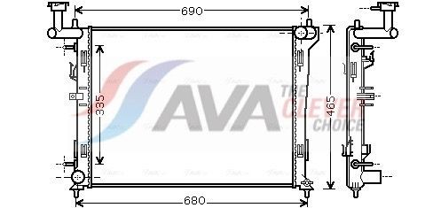 AVA COOLING SYSTEMS Fan, radiator Article number: HY7566 cheaply
