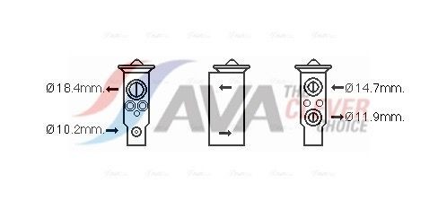 AVA COOLING SYSTEMS AC expansion valve Article number: DN1389 cheaply