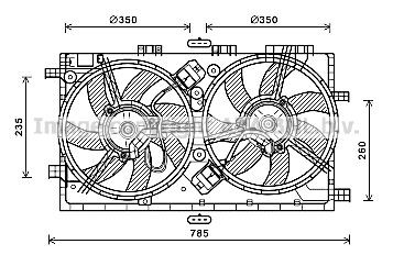 AVA COOLING SYSTEMS Fan, radiator Article number: OL7658 cheaply
