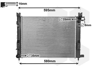 VAN WEZEL Engine radiator Article number: 15002007 cheaply