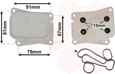 VAN WEZEL Engine oil cooler Article number: 30003559 cheaply