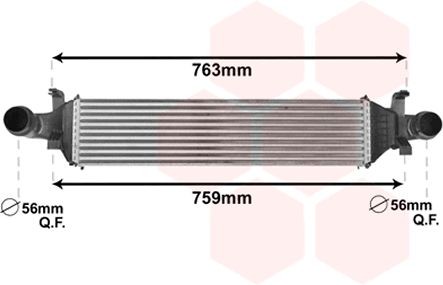 VAN WEZEL Intercooler Article number: 30004658 cheaply