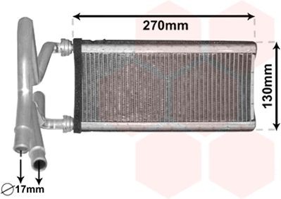 VAN WEZEL Heater matrix Article number: 53006706 cheaply