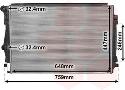 VAN WEZEL Engine radiator Article number: 58002344 cheaply
