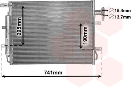 VAN WEZEL Air conditioning condenser Article number: 02005217 cheaply