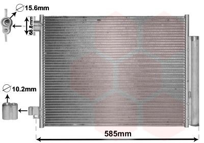VAN WEZEL Air conditioning condenser Article number: 15005011 cheaply