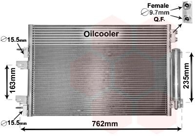 VAN WEZEL Air conditioning condenser Article number: 21005060 cheaply