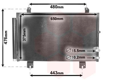 VAN WEZEL Air conditioning condenser Article number: 53005662 cheaply