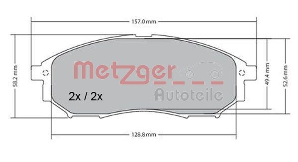 METZGER Brake pad set Article number: 1170101 cheaply